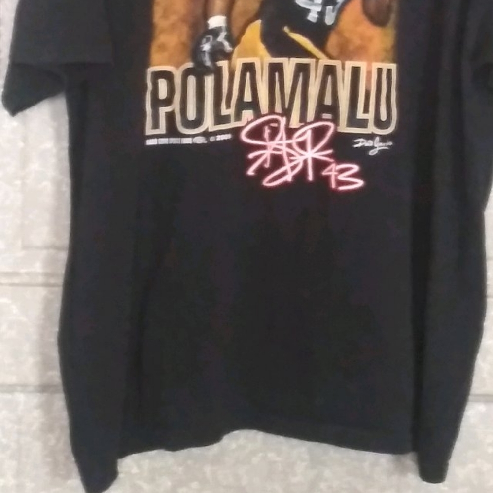 🏈 TROY POLAMALU GRAPHIC FOOTBALL TEE MEN'S 2X - Picture 5 of 7